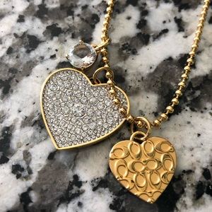 Coach chain necklace with charms